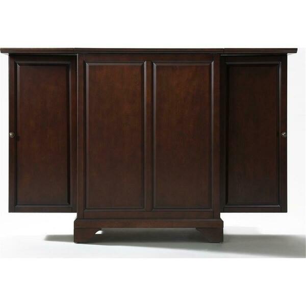 Modern Marketing Crosley Furniture LaFayette Expandable Bar Cabinet in Vintage Mahogany Finish KF40001BMA